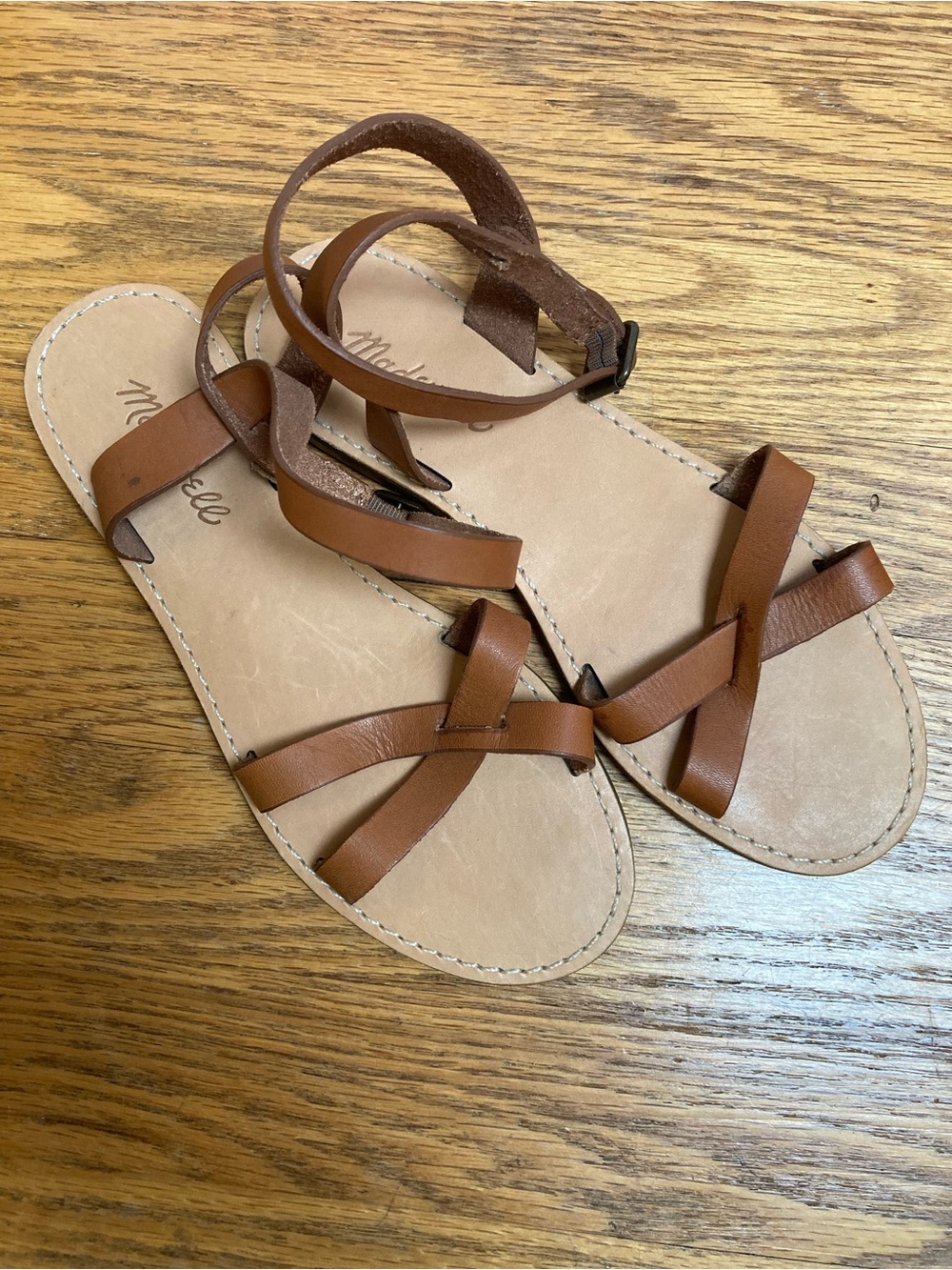 NWOT Madewell leather wrap sandals 6.5